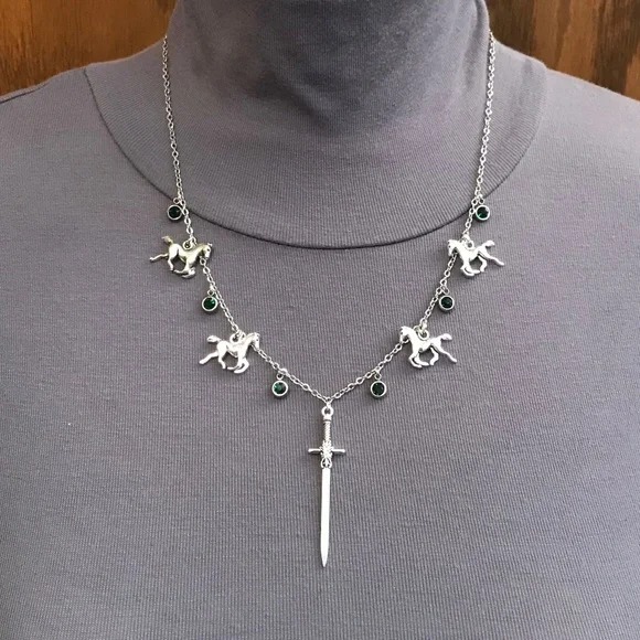 Éowyn's Necklace Lord of the Rings Warrior of Rohan Handmade Necklace, Sword - Picture 9 of 16